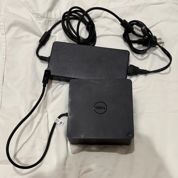 Dell Black Laptop Charger and Docking Station