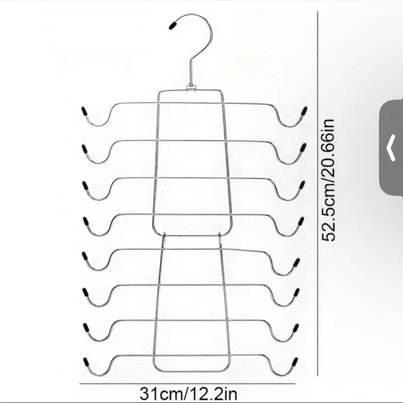 Set of 6 : 8 Multi-Layer Metal clothing Hangers for organization