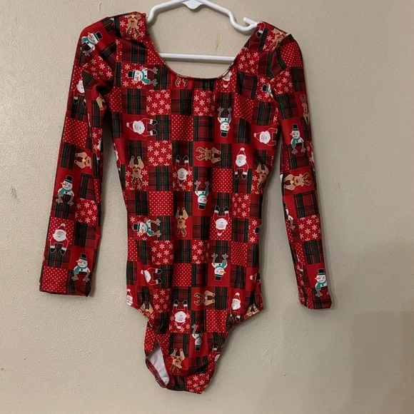 Holiday Red Kids Bodysuit with Festive Print