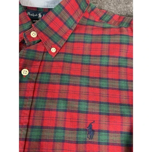 Polo Ralph Lauren Shirt Xl Multi Plaid Multi Color Classic Fit Long Sleeve‎