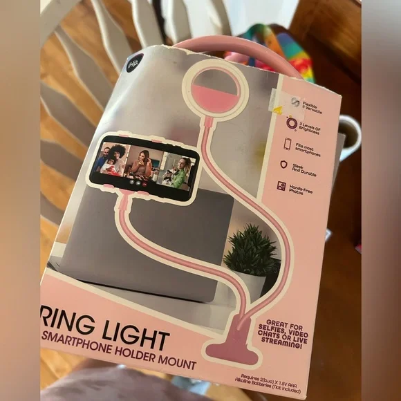 New smart phone ring light holder mount