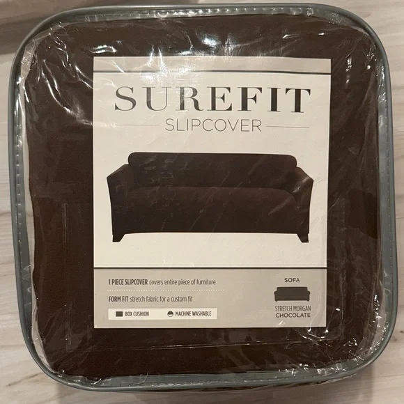 Sure Fit Chocolate Sofa Slipcover