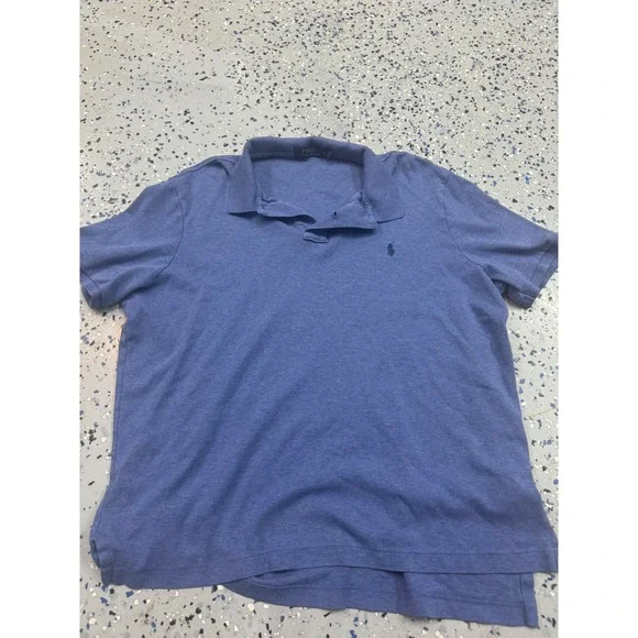 Polo Ralph Lauren Mens‎ XL Blue Short Sleeve Polo Shirt Casual Top