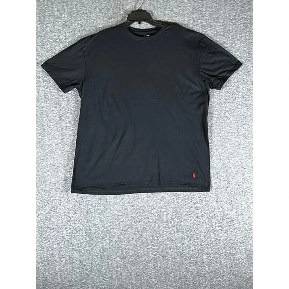 Polo Ralph‎ Lauren Mens XL Black Classic Cotton Crewneck T-Shirt Red Pony Logo