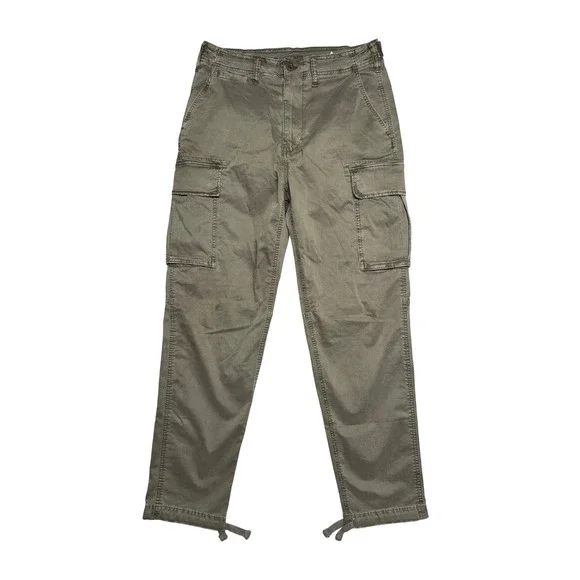 American Eagle Flex Cargo Pants Mens 28x32 Olive Green Straight Leg