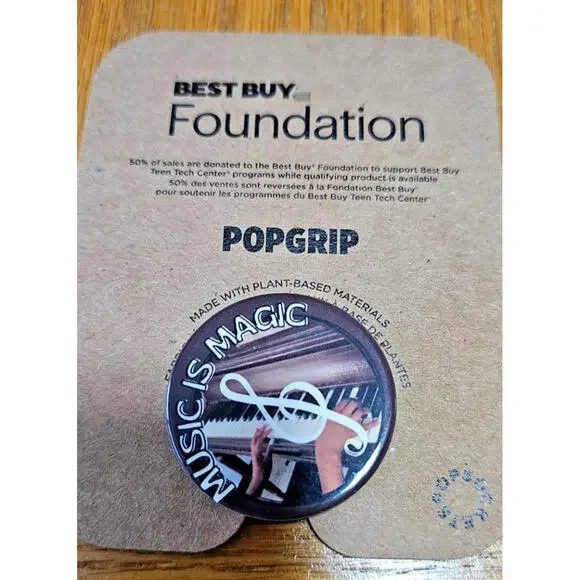 New Popsocket Plant Based Swappable Collapsible Grip & Stand - Music is magic