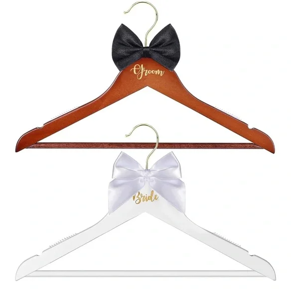 Bride and Groom Wedding Hangers