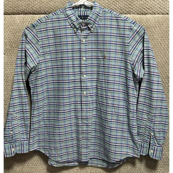 Polo Ralph Lauren Long Sleeve‎ Button Down Multicolored Shirt Size XL