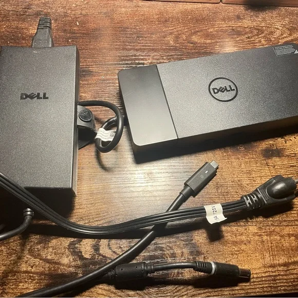 Dell Black Docking Station with Power Adapter and Cables