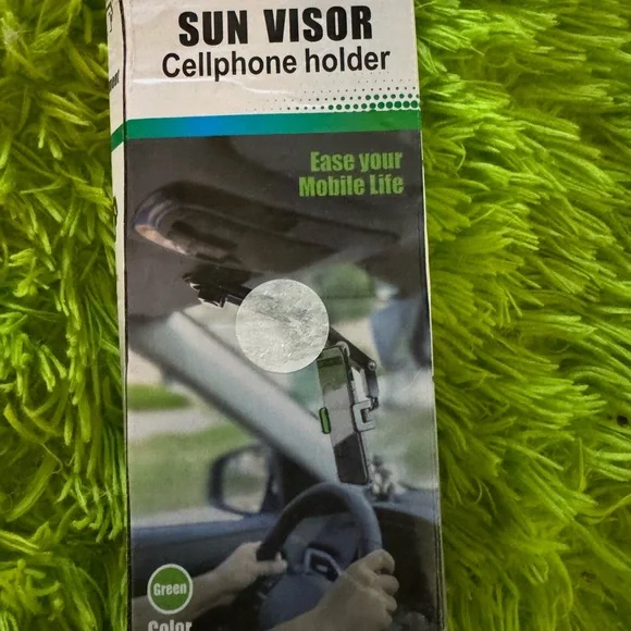 Sun Visor Cellphone Holder - Green