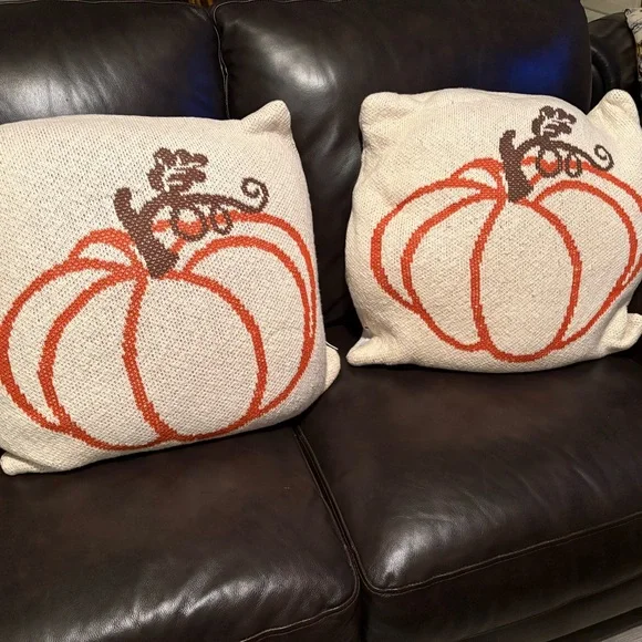 2 - Cupcakes & Cashmere Pumpkin throw pillows