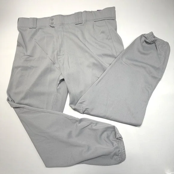 Rawlings PP350 Gray Baseball Pants Men's 2XL NWT‎ Elastic Cuff