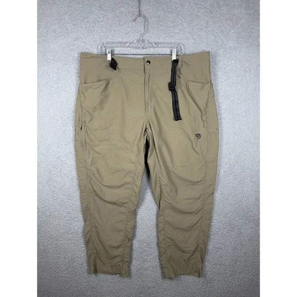 Mountain Hardwear Pants Mens 2XL 42x31 Tan Mesa Belted Hiking Nylon