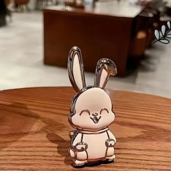 Cute, Gold & light Pink Bunny Cell Phone Stand