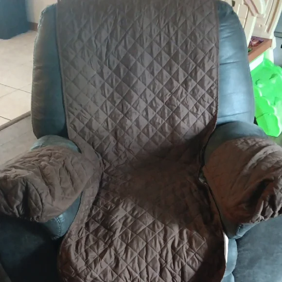 Brown Quilted Recliner Cover