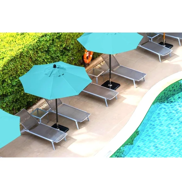 7.5' Umbrella Replacement Canopy turquoise Blue