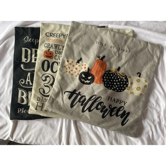 Halloween Pillow Covers 17x17 (set Of 3)