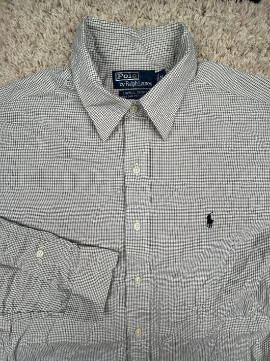 Polo Ralph Lauren Lowell Sport Button Up Shirt Cotton Long Sleeve Size Medium