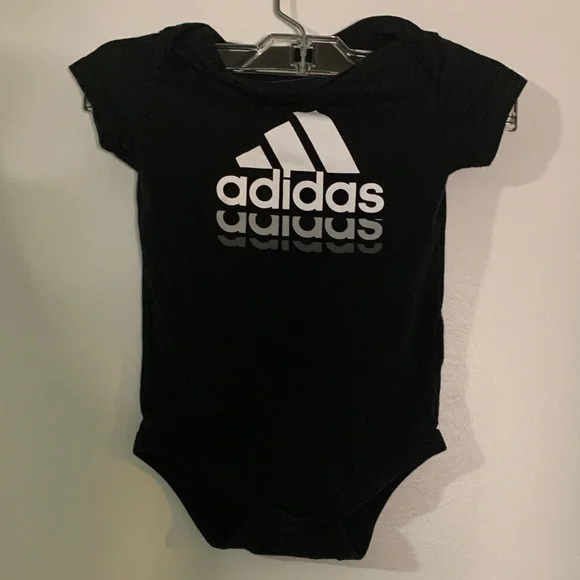 Adidas Black and White Kids Bodysuit