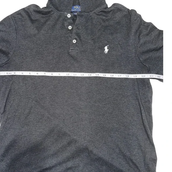Polo Ralph Lauren Mens Classic Fit Gray‎ Polo Shirt Short Sleeve