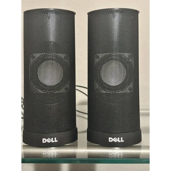 Dell AX210 USB Stereo Computer Speakers Black 0JM49V 3.5mm Audio Jack