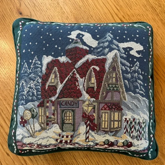 Throw Pillow Winter Candy Land Tapestry In Snow 12