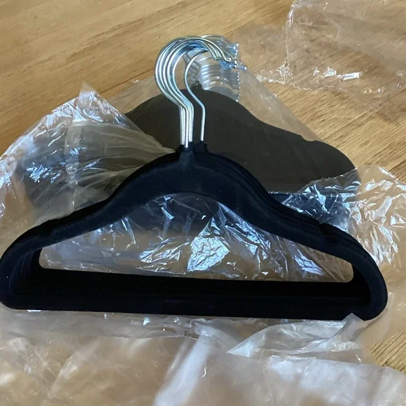 Childrens Small Black Velvet Hangers