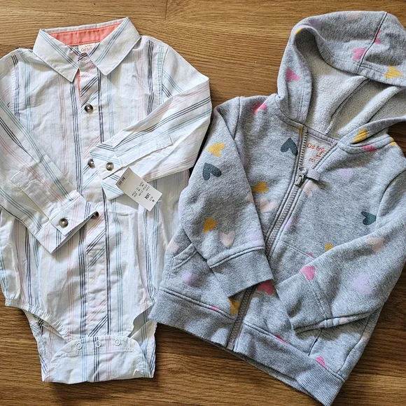 Cat & Jack Baby Girl's Infant Size 18 Months Bundle of Qty 2