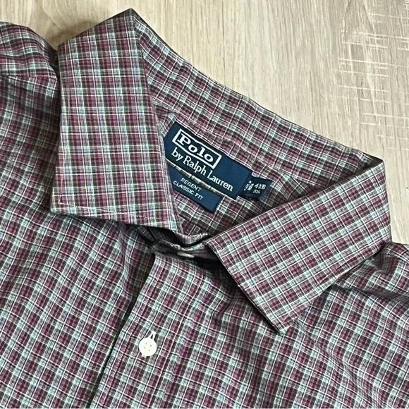 Polo‎ by Ralph Lauren Men's Plaid Shirt Checkered Long Sleeve Shirt Sz 4XB
