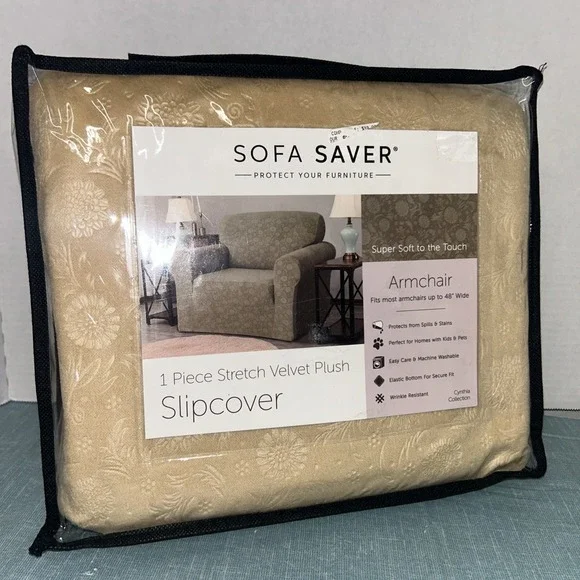 Sofa Saver 1 Piece Stretch Textured Slipcover Up To 48