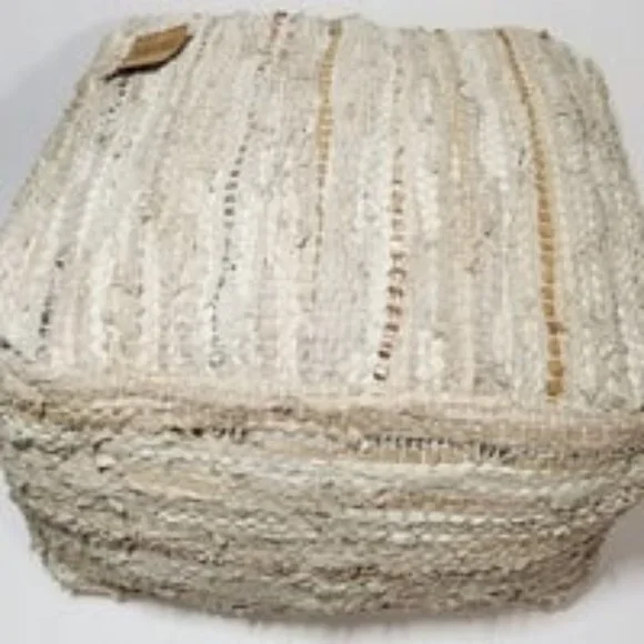 Urban86 Handmade Leather Pouf - COVER ONLY