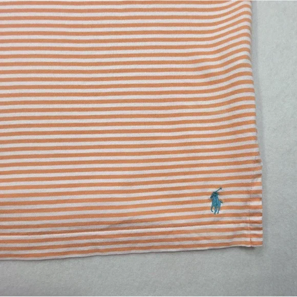 Polo Ralph Lauren POCKET Polo Shirt Mens XL Lightweight Orange Miami Blue Pony