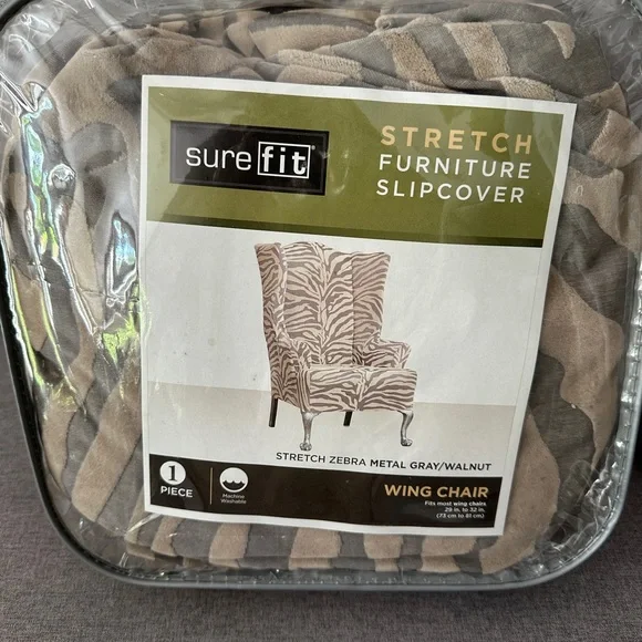 Sure Fit Gray and Tan Furniture Covers Accents