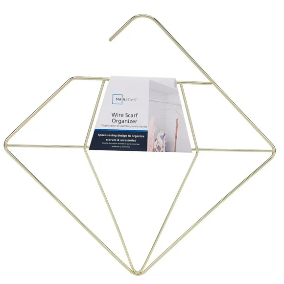 2 pack Mainstays Wire Scarf organizer new with tags gold finish