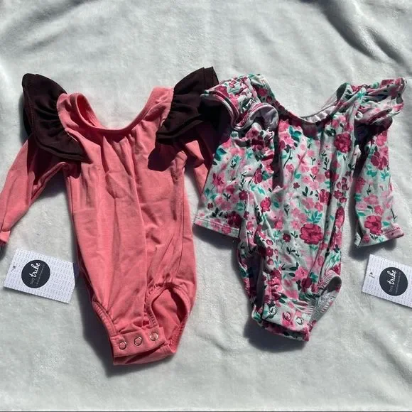 This Tribe Of Three One piece bodysuit bundle of 2. Size 3-6 months NWT