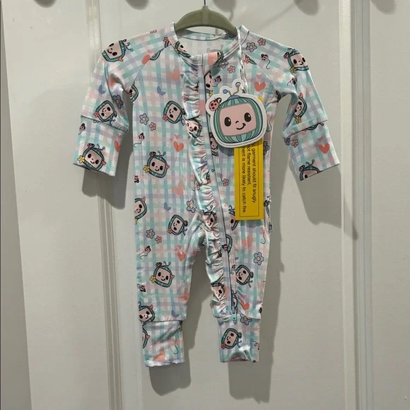 Baby Cocomelon Plaid Bamboo Footsie Pajamas Premie NWT by Dream Big Little Co.