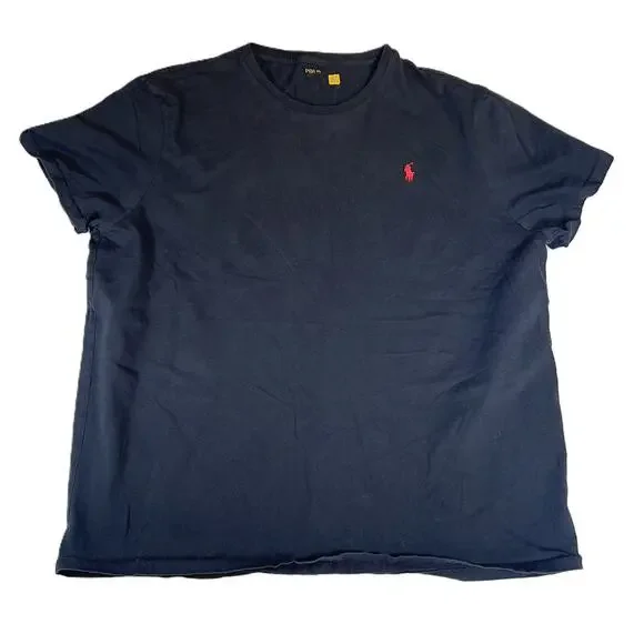 Polo by Ralph Lauren T-Shirt Men XL?? Blue Pony Logo in Red Short Sleeve Classic