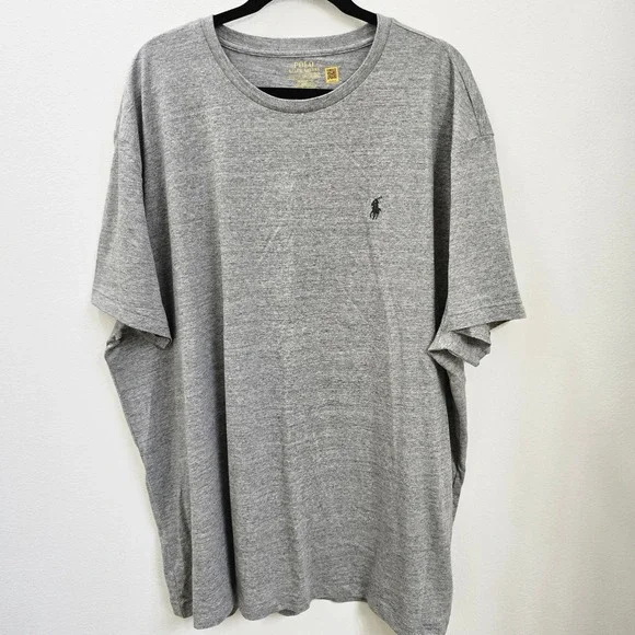 Polo Ralph Lauren Mens XXL Classic Fit Heather Grey Short Sleeve Pony T-Shirt
