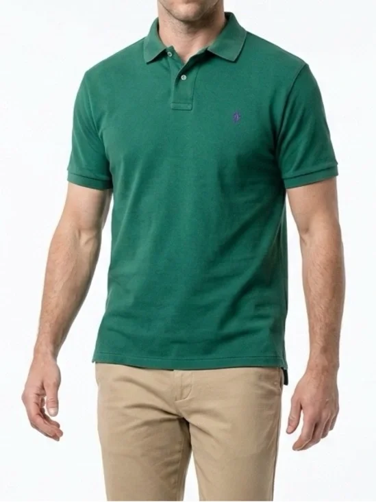 Polo‎ Ralph Lauren Men's Green Polo Shirt Size 44 in Short Sleeve Casual - L