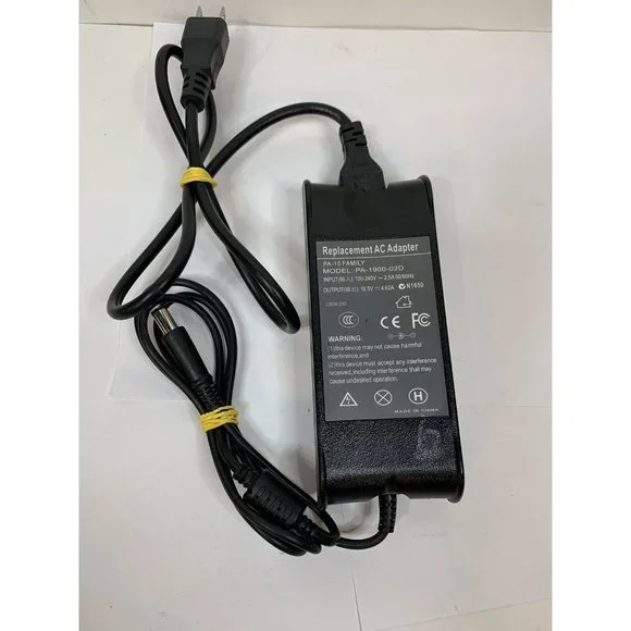 19.5V 4.62A 90W Genuine OEM AC Power Adapter for Dell PA-10 Laptop Charger Cord