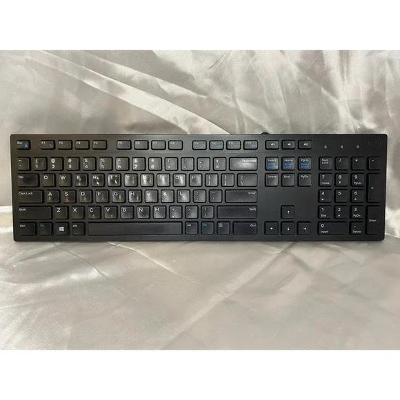 Dell KB216b USB Wired Keyboard Black Slim Quiet Keys for PC/Laptop Tested/works
