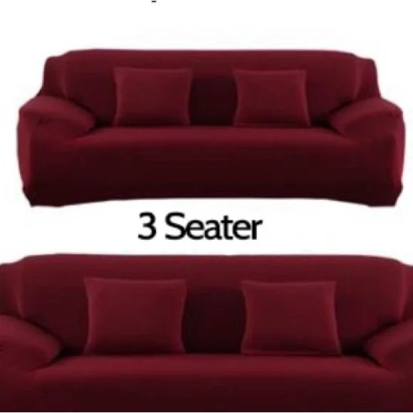 LINESOFA 3-Seater Sofa Cover in Burgundy. Fits 73”- 91”. Never Used.