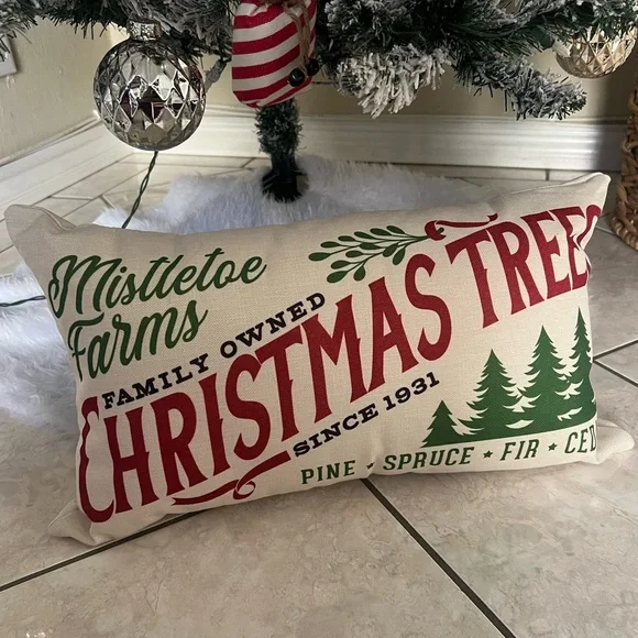 Christmas Lumbar Pillow Size 12x20