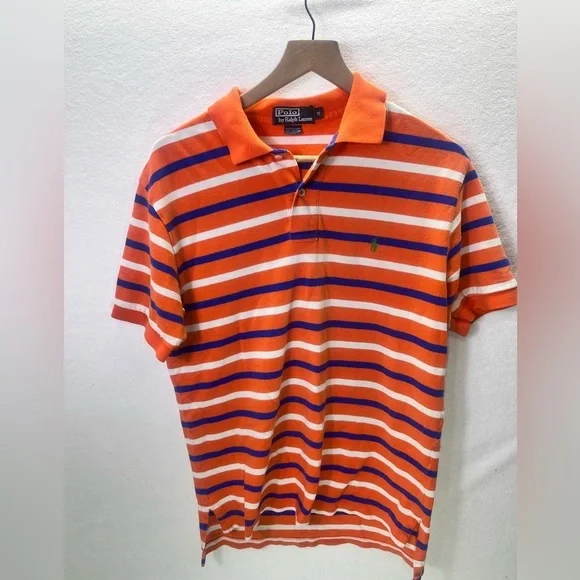 Polo Ralph Lauren 90s Colorway Polo Shirt Mens M 100% Cotton Golf Preppy 1859‎