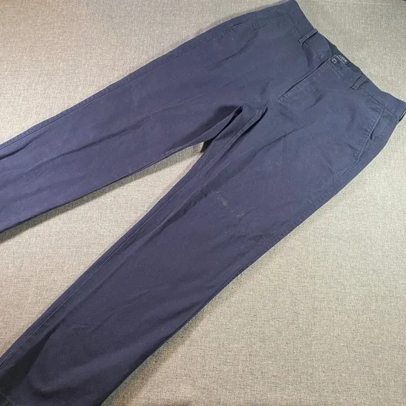 J. Crew The Bleecker Mens Chino Pants 34x34 Navy Blue Cotton Blend Casual
