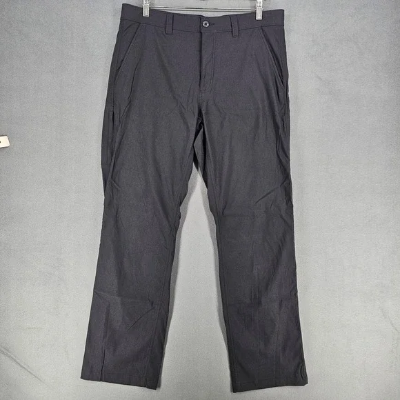 Eddie Bauer Travex Pants Mens 35x32 Black Stretch Chino Performance Travel