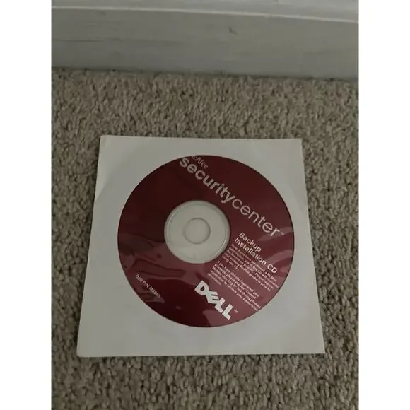 VNT Dell SecurityCenter Backup Installation CD ROM OEM DP/N 0TC400 Recovery Disc