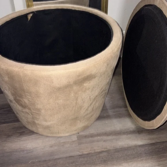 Elegant Tan Ottoman