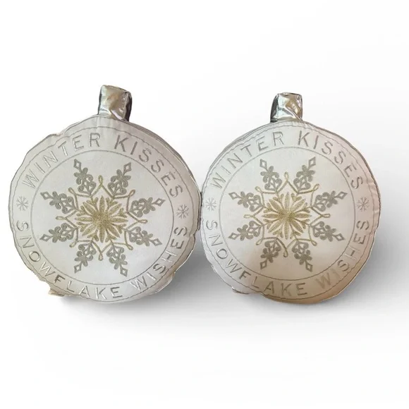 Ashland Winter Kisses Snowflake Wishes Ornament Pillow Set