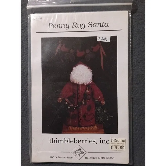 Thimbleberries Penny Rug Santa & Cardinal Swag Christmas Holiday Sewing Pattern